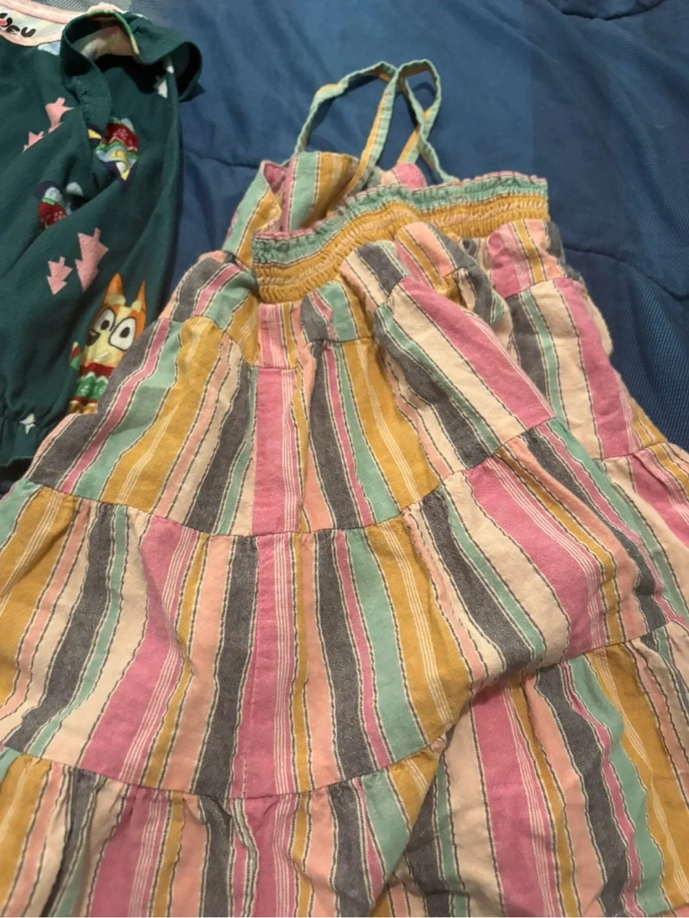 Girls' Teal Owl Print Nightgown - Cozy Long Sleeve Pajama 18 m